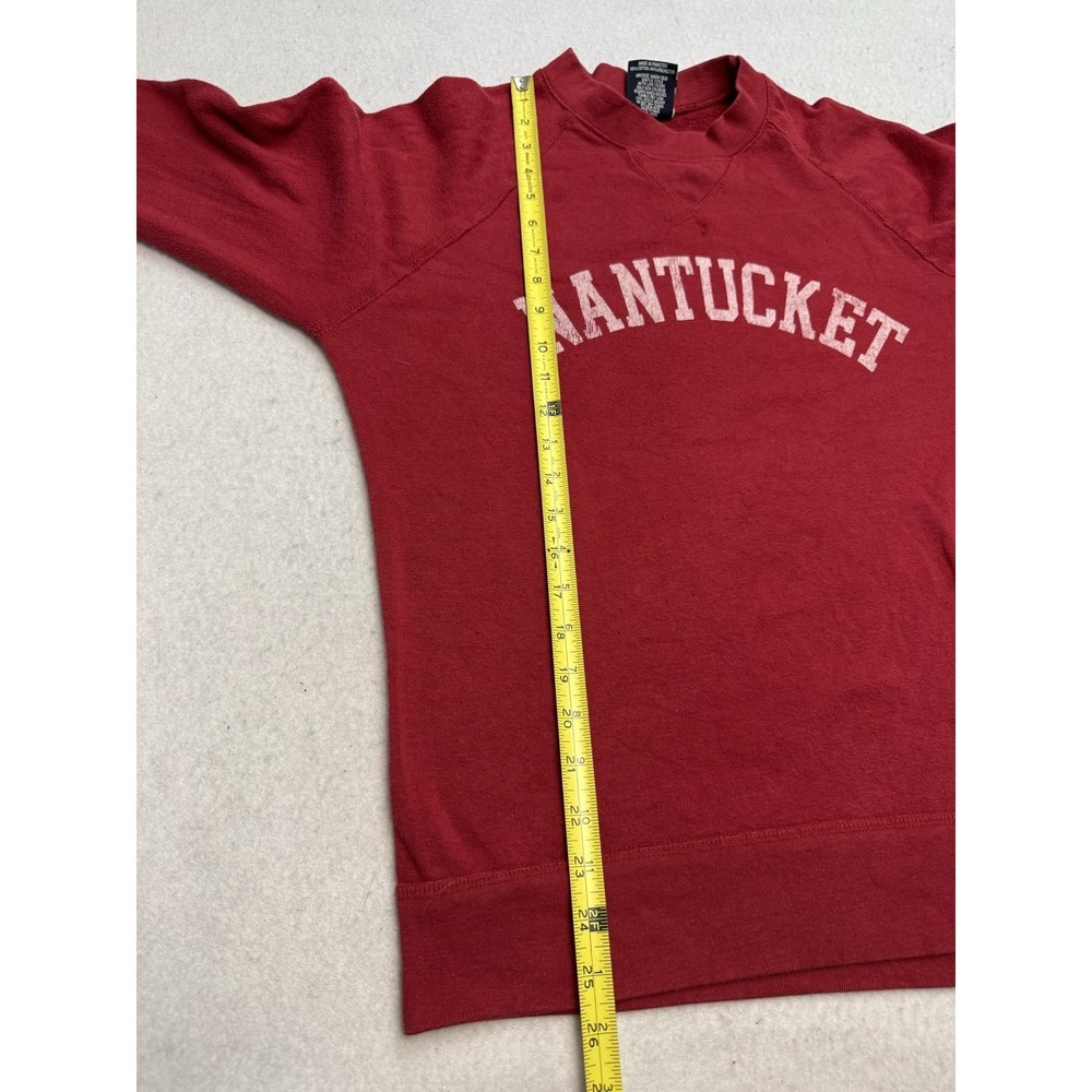Nantucket Sweatshirt Mens Medium Red MV Sport Crewneck Pullover Fleece Graphic - Picture 4 of 7